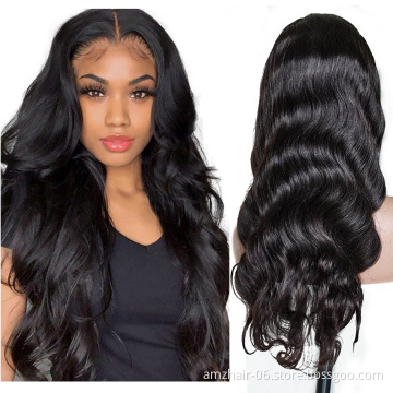 Wholesale Hd Full Lace Frontal Closure Human Hair Wig Raw Indian Virgin Natural Hair Loose Wave  Lace Front Wig For Black Women